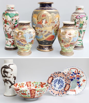 Lot 263 - A Pair of Chinese Crackle Glazed Vases,...