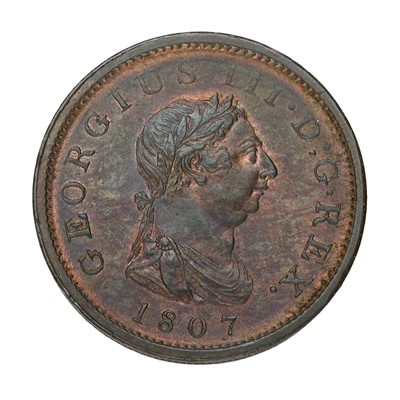 Lot 145 - George III, Penny 1807, (S.3780); minor...