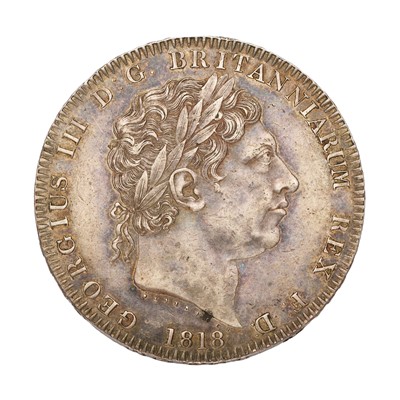 Lot 141 - George III, Crown 1818, LVIII, (Bull 2005, ESC...