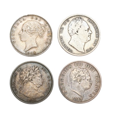 Lot 143 - Small Assortment of Halfcrowns, 4 coins...