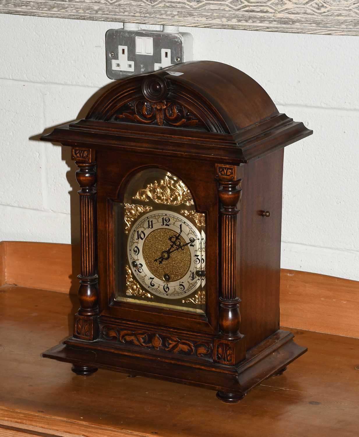 Lot 453 A German Westminster Chiming Mantel Clock,
