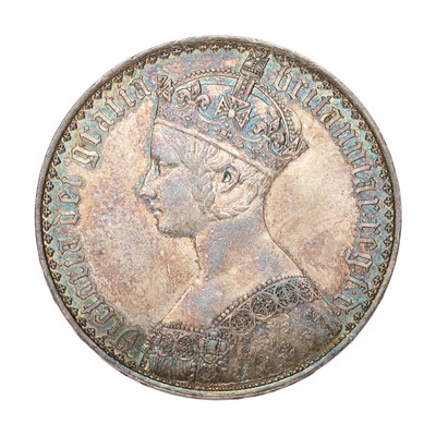 Lot 199 - Victoria, 'Gothic' Crown 1847, edge UNDECIMO,...