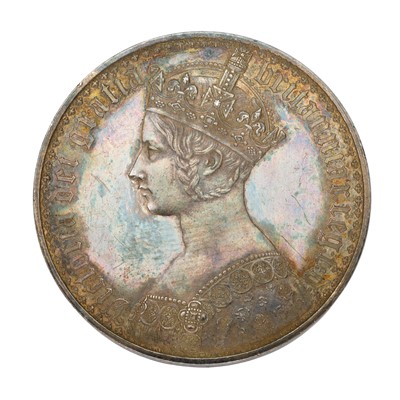 Lot 202 - Victoria, Proof 'Gothic' Crown 1847, plain...