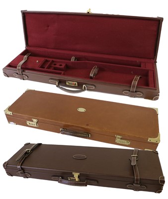 Lot 175 - A 'Guardian' Dark Brown Leather Shotgun Case,...