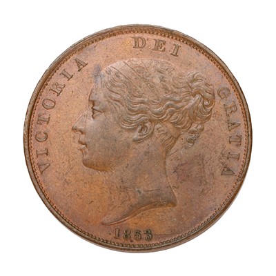 Lot 156 - Victoria, Penny 1853, ornamental trident,...