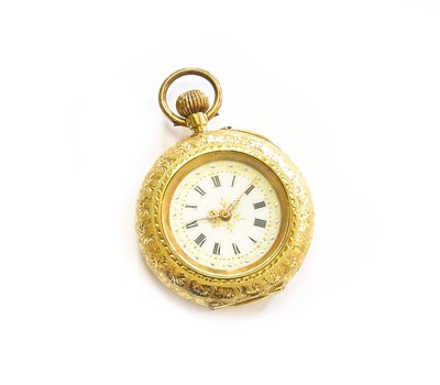 Lot 79 - A 14ct Gold Fob Watch by Dimier Freres et Cie