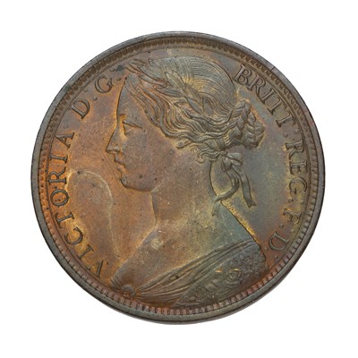 Lot 221 - Victoria, Penny 1863, (S.3954); dark toning...