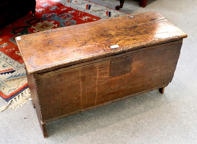 Lot 1325 - Circa 1700, Six Plank Kist, 81cm by 32cm by 45cm