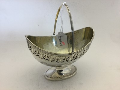 Lot 2325 - A George III Silver Sugar-Basket and A George III Silver Liner