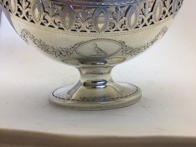 Lot 2325 - A George III Silver Sugar-Basket and A George III Silver Liner