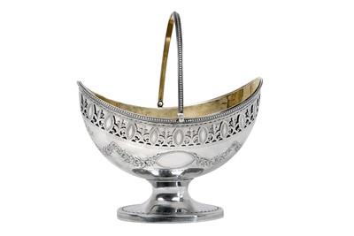 Lot 2325 - A George III Silver Sugar-Basket and A George III Silver Liner