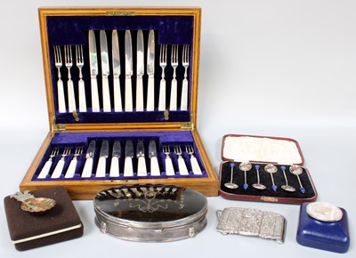 Lot 168 - A Collection of Assorted Silver, the silver...