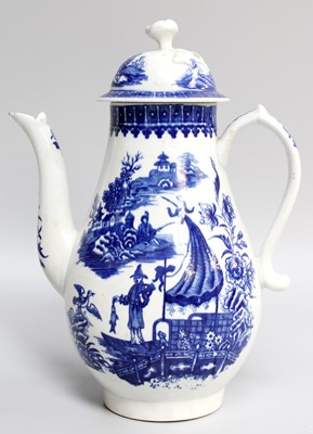 Lot 196 - A Late 18th-century Worcester Coffee Pot...