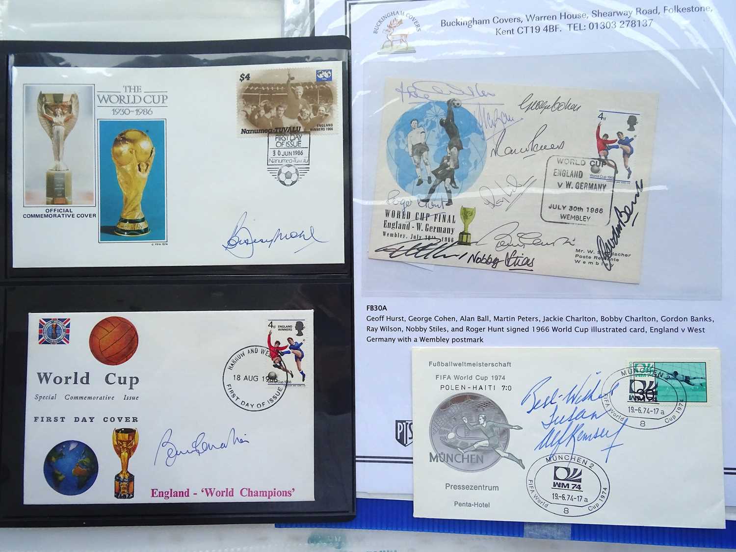 Lot 186 - Football 1966 World Cup Winners Autographs