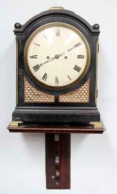 Lot 1220 - A Regency Ebonised Striking Table Clock,...