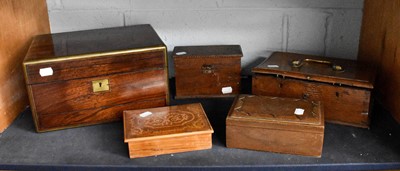 Lot 216 - A 19th Century Century Brass Bound Rosewood...