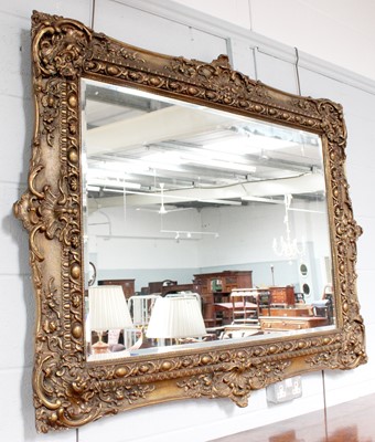 Lot 1346 - An Ornate Gilt Framed Over Mantel Mirror,...