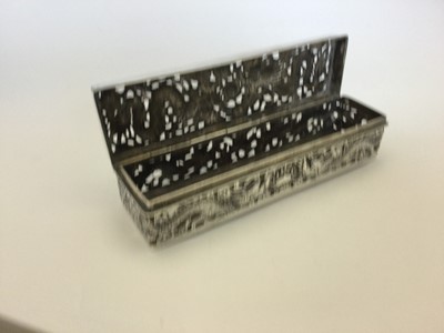 Lot 2360 - A Chinese Export Silver Box