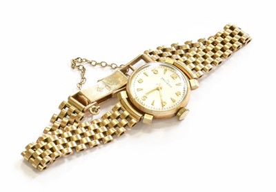 Lot 160 - A Lady's 9 Carat Gold Helvetia Wristwatch,...