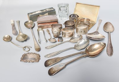 Lot 185 - A Collection of Assorted Silver and Silver...