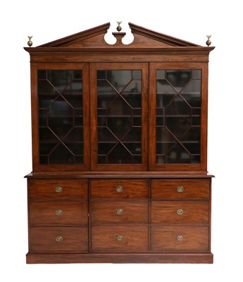 Lot 303 - A Late George III Mahogany Triple-Door Library...