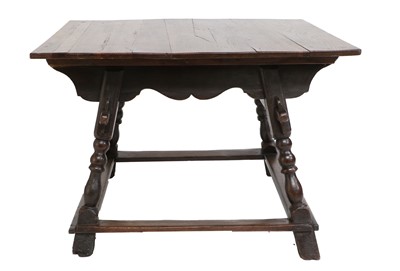 Lot 1408 - An 18th Century Continental Oak Dining Table,...