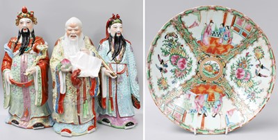 Lot 282 - Three Oriental Ceramic Figures and A 19th...