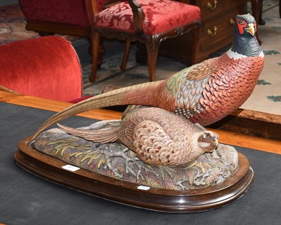 Lot 451 - An Aynsley Coloured Bisque Model, 'Hen and...