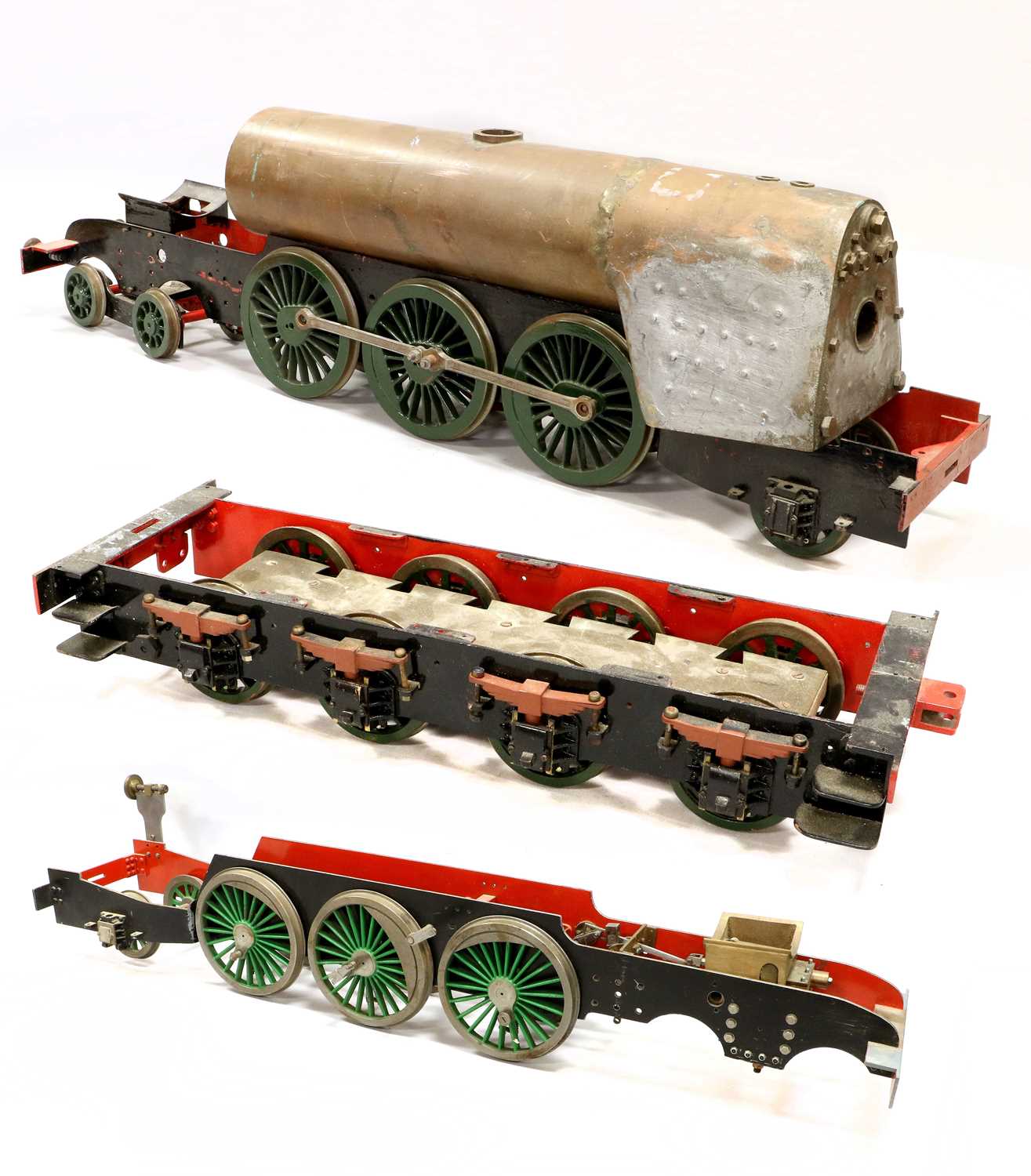 Lot 638 - Two 3 3/4" Gauge Pacific Locomotive Chassis