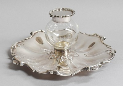 Lot 130 - A Victorian Silver Inkstand, Maker's Mark...