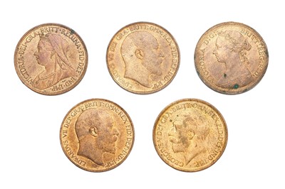 Lot 234 - 5x High-Grade Halfpennies, comprising:...