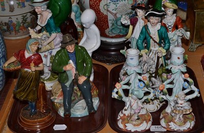 Lot 165 - A Royal Doulton figure - A Good Catch; a Spode figure; an Austrian figure of a flower girl; a...