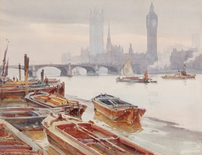 Lot 1012 - Frances E Nesbitt (1864 - 1934) "Smokey London"...