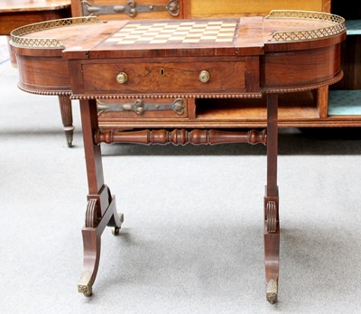 Lot 1266 - A 19th Century Rosewood Games Table, with...