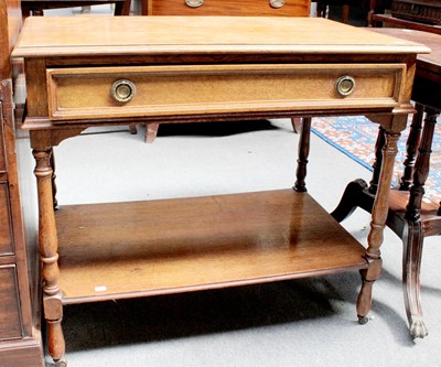 Lot 1304 - A Late Victorian Oak Side Table, fitted with a...