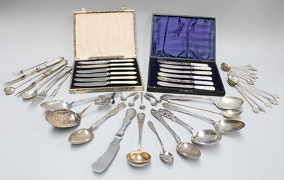 Lot 96 - A Collection of Assorted Silver Flatware,...