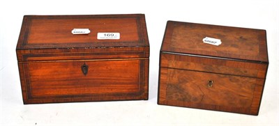 Lot 169 - Two 19th century oblong tea caddies