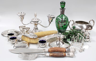 Lot 161 - A Collection of Assorted Silver and Silver...