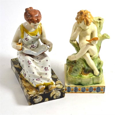 Lot 172 - Early 19th century creamware figure and another