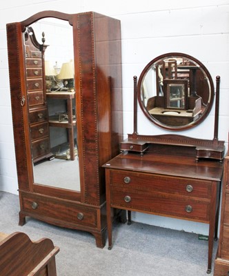 Lot 1223 - An Edwardian Two Piece Bedroom Suite,...