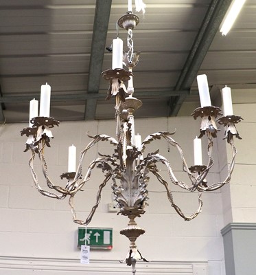 Lot 1249 - A Reproduction Eight Light Electrolier, cast...