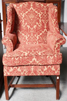 Lot 1353 - A Mahogany Framed Georgian Style Upholstered...