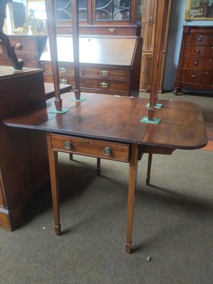 Lot 1147 - A George III Mahogany Drop Leaf Pembroke Table,...