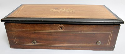 Lot 337 - A 19th century Swiss Cylinder Music Box, in...