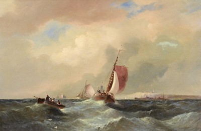 Lot 1115 - William Thornley (fl.1858-1898) Fishing boats...