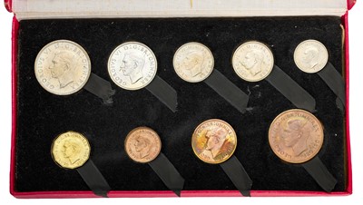 Lot 264 - George VI, Proof Set 1950, 9 coin set,...