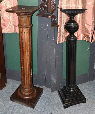 Lot 1168 - An Ebonised Turned and Fluted Column, 120cm...