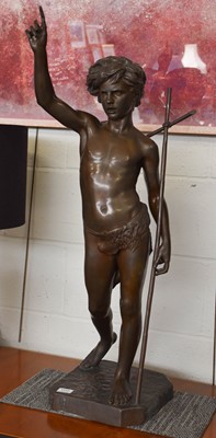 Lot 1110 - After Barbedienne, A Patinated Metal Figure of...