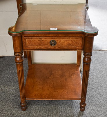 Lot 1104 - A Reproduction Two Tier Lamp Table, fitted...