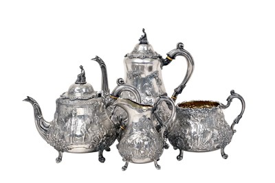 Lot 2397 - A Four-Piece Victorian Silver Tea and Coffee-Service